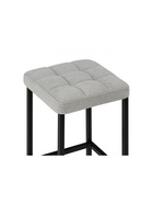 Стул полубарный «Лофт», обивка мадера 20, цвет серый/чёрный матовый - Фото 7