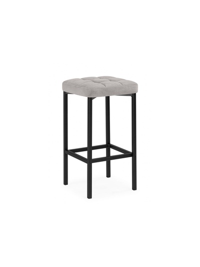 Стул полубарный «Лофт», обивка катания, цвет серый/чёрный