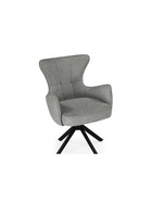 Стул мягкий для кухни Atlanta, вращающийся, обивка мебельная ткань, цвет серый/чёрный  (артикул 10997651)  большой выбор товаров оптом и в розницу по низким ценам с доставкой