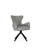 Стул мягкий для кухни Atlanta, вращающийся, обивка мебельная ткань, цвет серый/чёрный  (артикул 10997651)  большой выбор товаров оптом и в розницу по низким ценам с доставкой