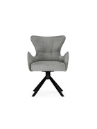 Стул мягкий для кухни Atlanta, вращающийся, обивка мебельная ткань, цвет серый/чёрный  (артикул 10997651)  большой выбор товаров оптом и в розницу по низким ценам с доставкой