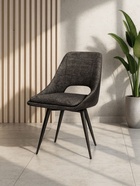 Стул мягкий для кухни Avianus, вращающийся, обивка шенилл, цвет коричневый/чёрный - Фото 15