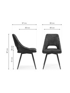 Стул мягкий для кухни Avianus, вращающийся, обивка шенилл, цвет коричневый/чёрный - Фото 2