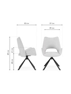 Стул мягкий Balaton 360, на металлокаркасе, крутящийся, цвет бежевый/чёрный - Фото 2