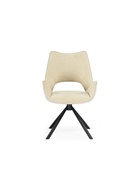 Стул мягкий Balaton 360, на металлокаркасе, крутящийся, цвет бежевый/чёрный - Фото 4