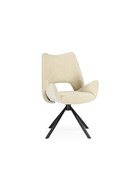 Стул мягкий Balaton 360, на металлокаркасе, крутящийся, цвет бежевый/чёрный - Фото 5