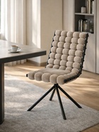 Стул мягкий Ball 1, на металлокаркасе, цвет бежевый/чёрный  (артикул 10997657)  большой выбор товаров оптом и в розницу по низким ценам с доставкой