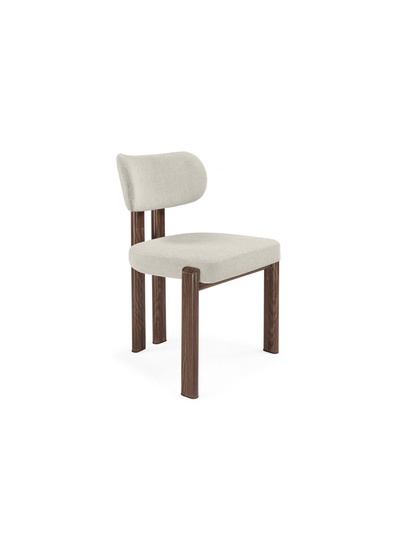 Стул мягкий Bandi, на металлокаркасе, цвет бежевый/орех