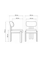 Стул мягкий Bandi, на металлокаркасе, цвет бежевый/орех - Фото 2