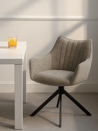 Стул мягкий Denever 360, на металлокаркасе, крутящийся, цвет бежевый/чёрный  (артикул 10997663)  большой выбор товаров оптом и в розницу по низким ценам с доставкой