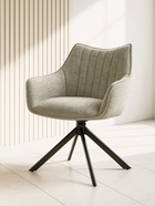 Стул мягкий Denever 360, на металлокаркасе, крутящийся, цвет бежевый/чёрный  (артикул 10997663)  большой выбор товаров оптом и в розницу по низким ценам с доставкой