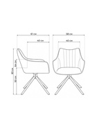 Стул мягкий Denever 360, на металлокаркасе, крутящийся, цвет бежевый/чёрный  (артикул 10997663)  большой выбор товаров оптом и в розницу по низким ценам с доставкой