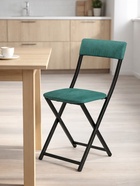 Стул для кухни Elevis, на металлокаркасе, цвет зелёный/чёрный  (артикул 10997665)  большой выбор товаров оптом и в розницу по низким ценам с доставкой