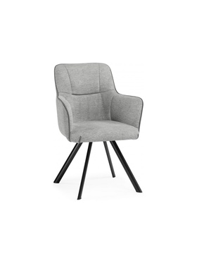 Стул мягкий Elis, на металлокаркасе, цвет серый/тёмно–серый/чёрный