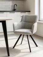 Стул мягкий Elis, на металлокаркасе, цвет серый/тёмно–серый/чёрный  (артикул 10997668)  большой выбор товаров оптом и в розницу по низким ценам с доставкой