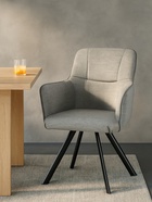 Стул мягкий Elis, на металлокаркасе, цвет серый/тёмно–серый/чёрный  (артикул 10997668)  большой выбор товаров оптом и в розницу по низким ценам с доставкой