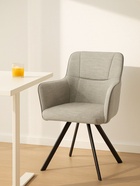 Стул мягкий Elis, на металлокаркасе, цвет серый/тёмно–серый/чёрный  (артикул 10997668)  большой выбор товаров оптом и в розницу по низким ценам с доставкой