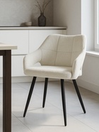 Стул мягкий Hera, на металлокаркасе, цвет бежевый/чёрный  (артикул 10997674)  большой выбор товаров оптом и в розницу по низким ценам с доставкой