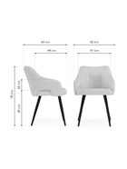 Стул мягкий Hera, на металлокаркасе, цвет тёмно–серый/чёрный  (артикул 10997675)  большой выбор товаров оптом и в розницу по низким ценам с доставкой