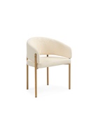 Стул мягкий Janin, на металлокаркасе, цвет белый/дерево  (артикул 10997676)  большой выбор товаров оптом и в розницу по низким ценам с доставкой