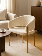 Стул мягкий Janin, на металлокаркасе, цвет белый/дерево  (артикул 10997676)  большой выбор товаров оптом и в розницу по низким ценам с доставкой