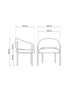 Стул мягкий Janin, на металлокаркасе, цвет белый/дерево  (артикул 10997676)  большой выбор товаров оптом и в розницу по низким ценам с доставкой