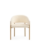 Стул мягкий Janin, на металлокаркасе, цвет белый/дерево  (артикул 10997676)  большой выбор товаров оптом и в розницу по низким ценам с доставкой