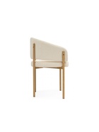 Стул мягкий Janin, на металлокаркасе, цвет белый/дерево  (артикул 10997676)  большой выбор товаров оптом и в розницу по низким ценам с доставкой