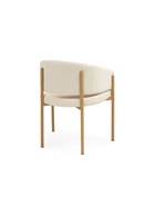 Стул мягкий Janin, на металлокаркасе, цвет белый/дерево  (артикул 10997676)  большой выбор товаров оптом и в розницу по низким ценам с доставкой