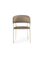 Стул мягкий Kamelia, на металлокаркасе, цвет капучино/золотой  (артикул 10997682)  большой выбор товаров оптом и в розницу по низким ценам с доставкой