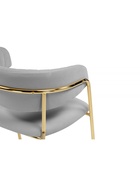 Стул мягкий Kamelia, на металлокаркасе, цвет светло–серый/золотой  (артикул 10997684)  большой выбор товаров оптом и в розницу по низким ценам с доставкой