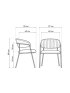 Стул мягкий Kamelia, на металлокаркасе, цвет светло–серый/золотой  (артикул 10997684)  большой выбор товаров оптом и в розницу по низким ценам с доставкой