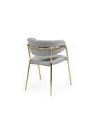 Стул мягкий Kamelia, на металлокаркасе, цвет светло–серый/золотой  (артикул 10997684)  большой выбор товаров оптом и в розницу по низким ценам с доставкой