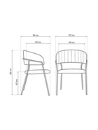 Стул мягкий Kamelia, на металлокаркасе, цвет светло–серый/золотой  (артикул 10997685)  большой выбор товаров оптом и в розницу по низким ценам с доставкой