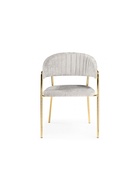 Стул мягкий Kamelia, на металлокаркасе, цвет светло–серый/золотой  (артикул 10997685)  большой выбор товаров оптом и в розницу по низким ценам с доставкой