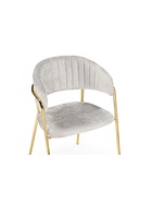 Стул мягкий Kamelia, на металлокаркасе, цвет светло–серый/золотой  (артикул 10997685)  большой выбор товаров оптом и в розницу по низким ценам с доставкой