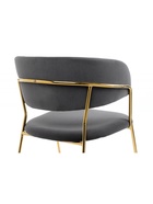 Стул мягкий Kamelia, на металлокаркасе, цвет тёмно-серый/золотой - Фото 11