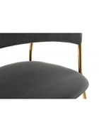 Стул мягкий Kamelia, на металлокаркасе, цвет тёмно-серый/золотой - Фото 12