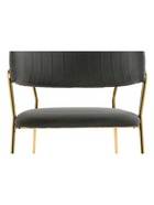 Стул мягкий Kamelia, на металлокаркасе, цвет тёмно-серый/золотой - Фото 13