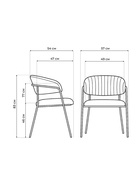 Стул мягкий Kamelia, на металлокаркасе, цвет тёмно-серый/золотой - Фото 2