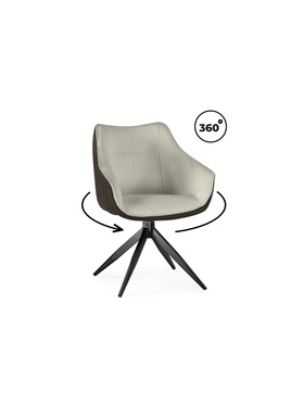 Стул мягкий Kansas, на металлокаркасе, цвет коричневый/кремовый/чёрный