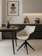 Стул мягкий Kansas, на металлокаркасе, цвет коричневый/кремовый/чёрный  (артикул 10997688)  большой выбор товаров оптом и в розницу по низким ценам с доставкой