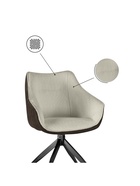 Стул мягкий Kansas, на металлокаркасе, цвет коричневый/кремовый/чёрный  (артикул 10997688)  большой выбор товаров оптом и в розницу по низким ценам с доставкой