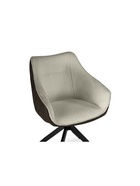 Стул мягкий Kansas, на металлокаркасе, цвет коричневый/кремовый/чёрный  (артикул 10997688)  большой выбор товаров оптом и в розницу по низким ценам с доставкой