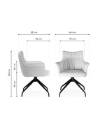 Стул мягкий Kaser 360, на металлокаркасе, крутящийся, цвет серый/чёрный  (артикул 10997691)  большой выбор товаров оптом и в розницу по низким ценам с доставкой