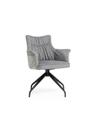 Стул мягкий Kaser 360, на металлокаркасе, крутящийся, цвет серый/чёрный  (артикул 10997691)  большой выбор товаров оптом и в розницу по низким ценам с доставкой