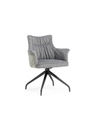 Стул мягкий Kaser 360, на металлокаркасе, крутящийся, цвет серый/чёрный  (артикул 10997691)  большой выбор товаров оптом и в розницу по низким ценам с доставкой