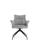 Стул мягкий Kaser 360, на металлокаркасе, крутящийся, цвет серый/чёрный  (артикул 10997691)  большой выбор товаров оптом и в розницу по низким ценам с доставкой