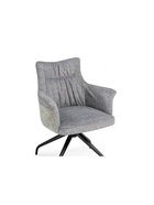 Стул мягкий Kaser 360, на металлокаркасе, крутящийся, цвет серый/чёрный  (артикул 10997691)  большой выбор товаров оптом и в розницу по низким ценам с доставкой