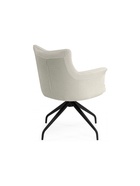 Стул мягкий Kaser 360, на металлокаркасе, крутящийся, цвет слоновая кость/чёрный  (артикул 10997692)  большой выбор товаров оптом и в розницу по низким ценам с доставкой